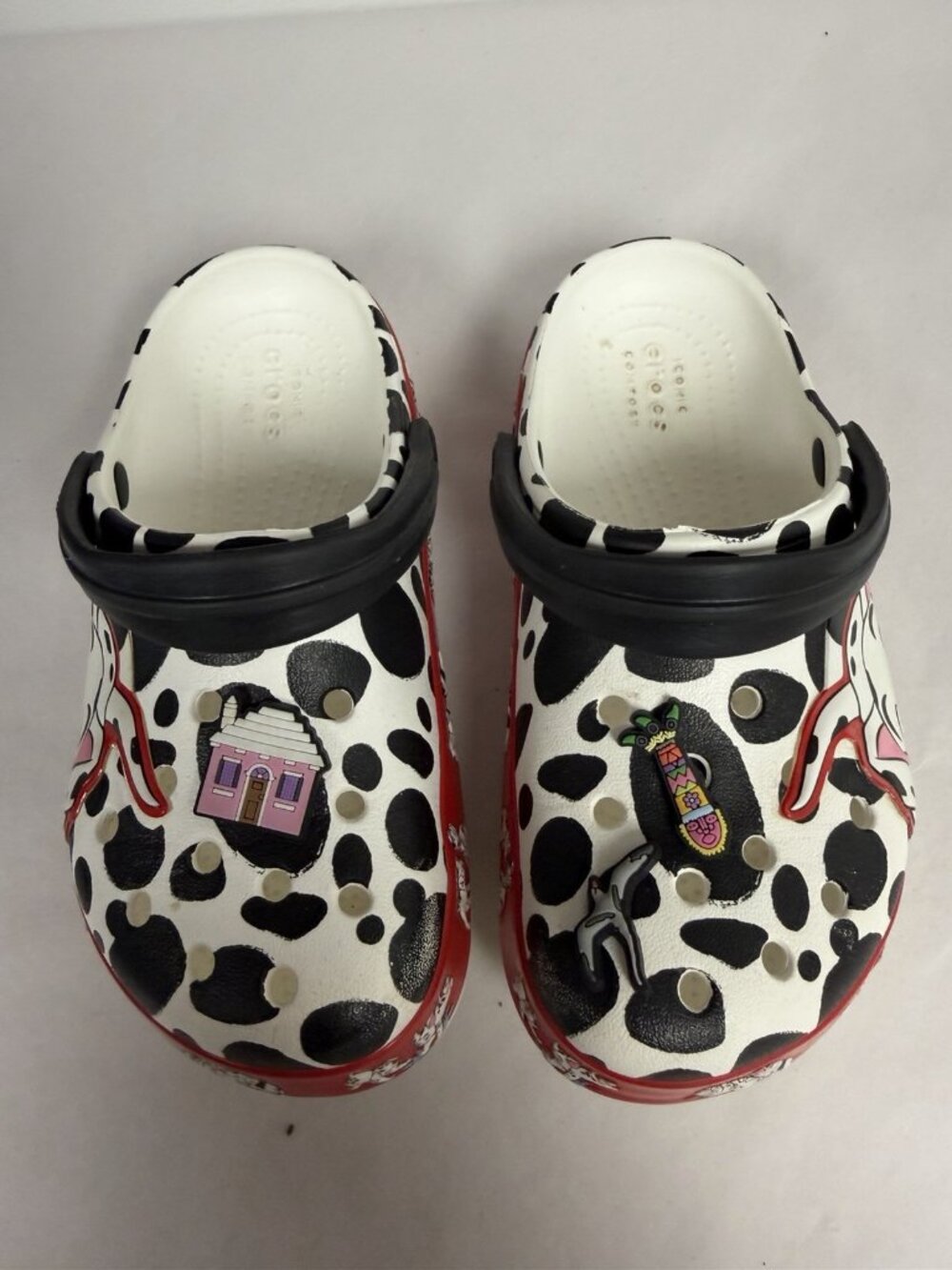 CROCS Fun Lab Unisex 101 Dalmatians Clog Junior Sz 13 Puppy Shoes Dogs - Picture 5 of 13